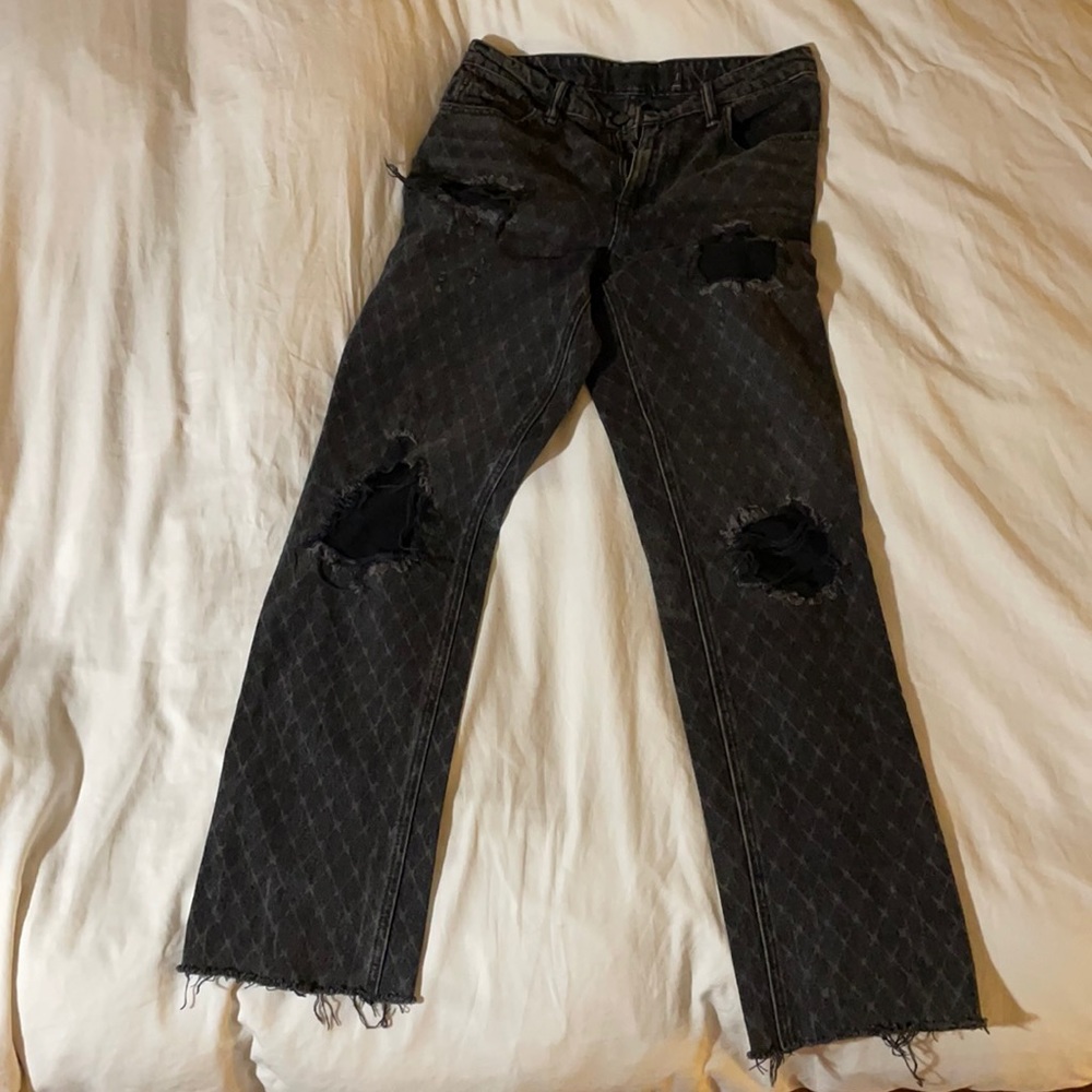 Alexander Wang distressed grey jeans